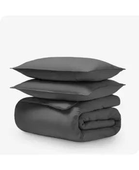 Комплект пододеяльников из джерси из органического хлопка King/California King Bare Home, серый