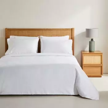 Комплект пододеяльников из хлопкового атласа Natalie плотностью 600 нитей El Corte Ingls, белый