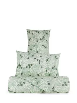 Комплект пододеяльников из хлопкового перкаля с цветочным узором Coincasa, зеленый