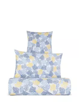 Комплект пододеяльников из хлопкового перкаля с коралловым узором Coincasa, синий