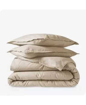 Комплект пододеяльников из хлопковой фланели Twin/Twin XL Bare Home, бежевый