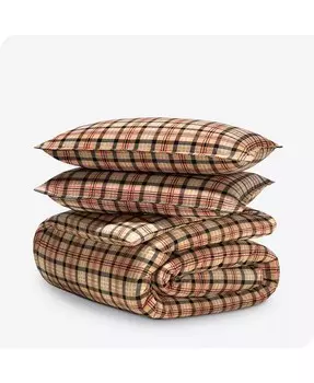 Комплект пододеяльников из хлопковой фланели Twin/Twin XL Bare Home, черный