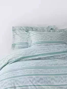 Комплект пододеяльников John Lewis X Collagerie Ikat Stripe Duvet, цвет eau/de/nil