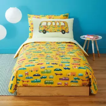 Комплект Пододеяльников "Машинки" 155X200 Bassetti, желтый