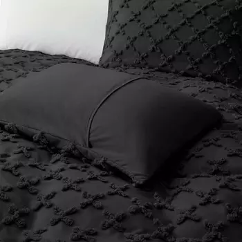 Комплект пододеяльников премиум-класса, 180 г/м, состоящий из 3 предметов, специальный дизайн с застежкой-молнией, черный цвет с крестом Puredown, цвет Black