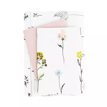 Комплект пододеяльников с двусторонним узором розового цвета Wildflower, ультрамягкое постельное белье из микрофибры ienjoy Home, цвет Pink