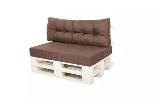Комплект подушек для сиденья 120x50 и красная подушка 120x40 | набор подушек для поддонов для улицы Setgarden, коричневый