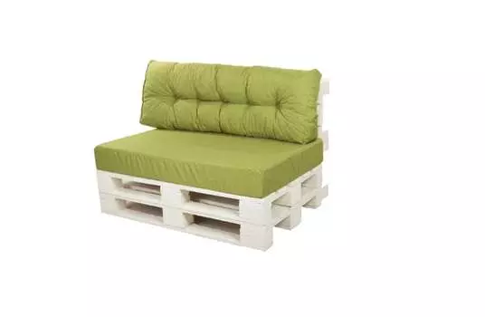 Комплект подушек на поддоне 120х80 Подушка для сиденья + подушка для спины 120х40см зеленый | Набор подушек для поддонов на открытом воздухе | подушка для поддона на открытом воздухе Setgarden