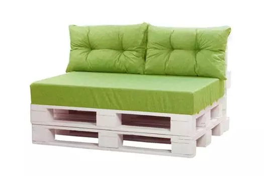 Комплект подушек | Подушка для сиденья 120х60 и 2 зеленые подушки 60/40 | Подушка для поддонов на открытом воздухе | Установить сад Setgarden, зеленый