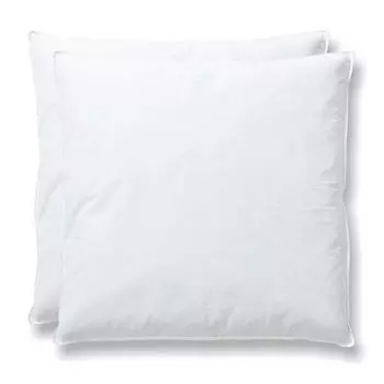 Комплект подушек RIBECO Jana, серебристо-белая утка, 90% перо, 10% пух, 80х80 см,