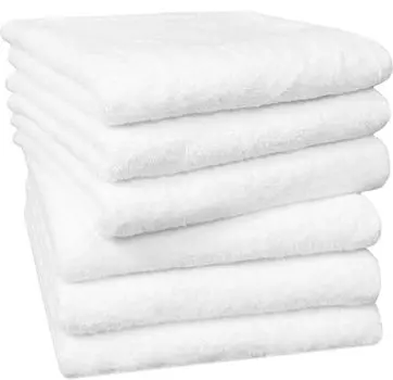 Комплект полотенец, 6 шт., хлопок, 50х70 см, белый Zollner