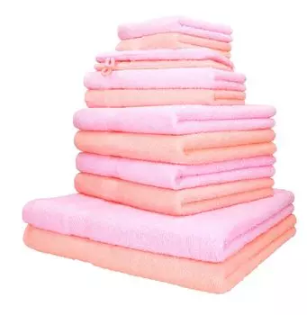 Комплект полотенец Betz, 12 предметов PALERMO 100% хлопок Цвет: абрикос Betzshop, оранжевый