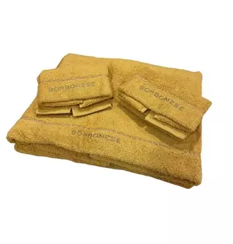 Комплект полотенец Borbonese Fine OP, 5 предметов, горчичный