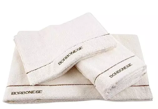 Комплект полотенец Borbonese Fine OP, 5 предметов, айвори