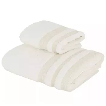 Комплект полотенец Borbonese Sponge, 2 предмета, айвори
