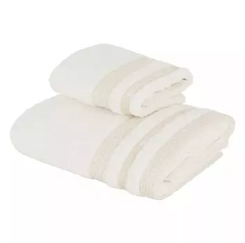 Комплект полотенец Borbonese with Bag, 5 предметов, айвори