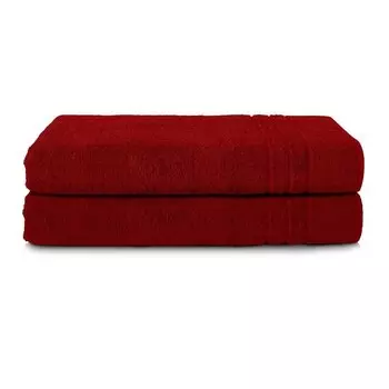 Комплект полотенец для сауны Komfortec, 2 шт., 70х200 см, 100% хлопок, полотенца для сауны XXL, полотенце для сауны, мягкая, большая, махровая ткань, быстросохнущая, цвет аврора красный