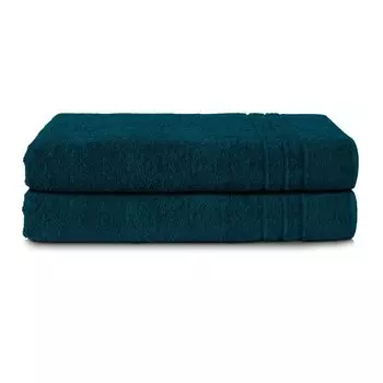 Комплект полотенец для сауны Komfortec, 2 шт., 80х200 см, 100% хлопок, полотенца для сауны XXL, полотенце для сауны, мягкая, большая, махровая ткань, быстросохнущая, бирюзовый