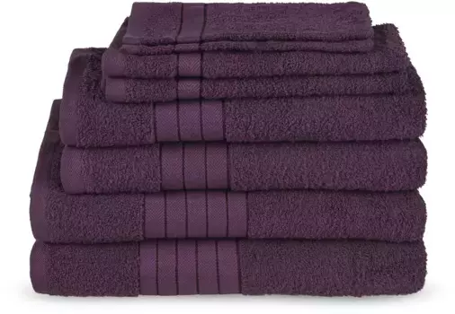 Комплект полотенец доброе утро "Uni" (набор, 8 шт.), с тканым краем Good morning (8 шт.), цвет bordeau