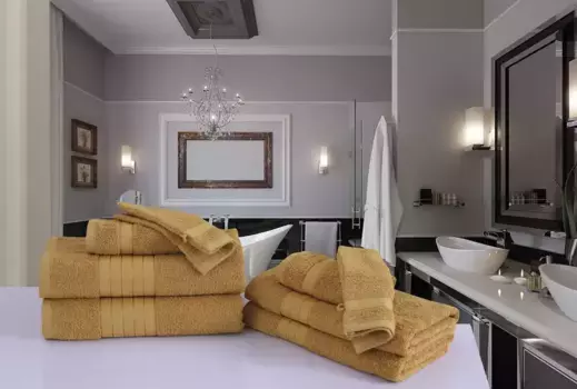 Комплект полотенец доброе утро "Uni" (набор, 8 шт.), с тканым краем Good morning (8 шт.), охра