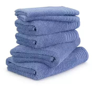 Комплект полотенец Mve «New Classic», (набор, 6 шт., 2x гостевое полотенце 30/50 см-2x полотенце 50/100 см-2x банное полотенце 67/140 см), набор из 6 шт., 100% хлопок, цвет cornflower