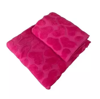 Комплект полотенец Pretti Spugna Jacquard, 2 предмета, фуксия