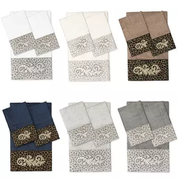 Комплект полотенец с украшением Linum Home Textiles, темно-серый