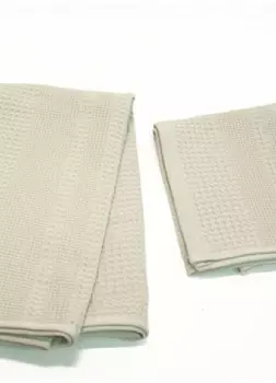 Комплект полотенец Viscontea Honeycomb, 2 предмета, светло-бежевый