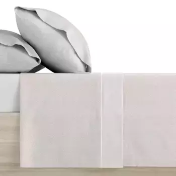 Комплект полуоднотонного фланелевого простыни Luna Manterol, бежевый