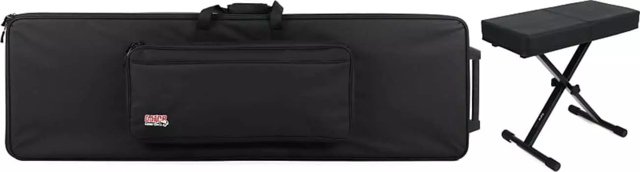 Комплект полужестких чехлов для клавиатуры Gator GK-88 с каркасами Gator GFW-KEY-BNCH-1 Стандартная черная скамья для клавиатуры Gator + Gator Frameworks GK-88=1 GFW-KEY-BNCH-1=1