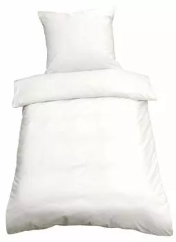 Комплект постельного белья 155х220 + 80х80 см 100% хлопок Renforce белый однотонный однотонный leonado vicenti