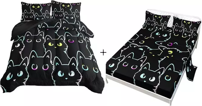 Комплект постельного белья Axolotl Neon Cat