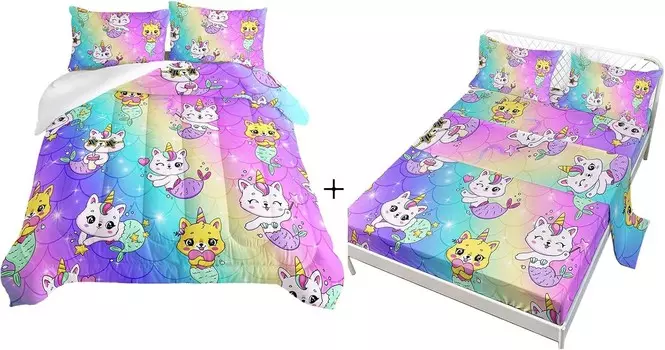 Комплект постельного белья Axolotl Unicorn Cat Twin