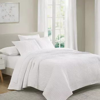 Комплект постельного белья Beaute Living Queen Modern & Contemporary, белый