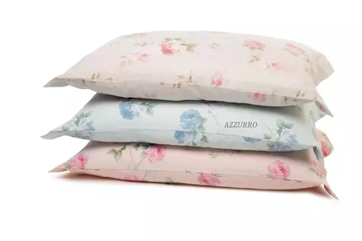 Комплект постельного белья Caleffi Double Maxi Flannel Flory, 4 предмета, лазурный