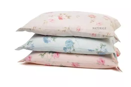 Комплект постельного белья Caleffi Double Maxi Flannel Flory, 4 предмета, натуральный