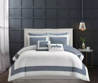 Комплект постельного белья Chic Home Fergie, темно-синий