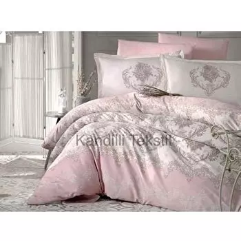 Комплект постельного белья Clasy из хлопкового атласа Adra V1 Powder