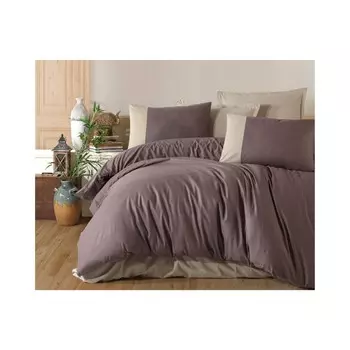 Комплект постельного белья Clasy Ranforce Pure V2, коричневый 8699297000106