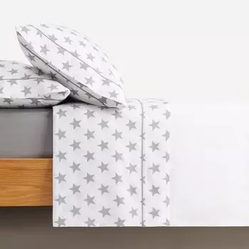 Комплект постельного белья Cosmic Basics El Corte Ingls, серый