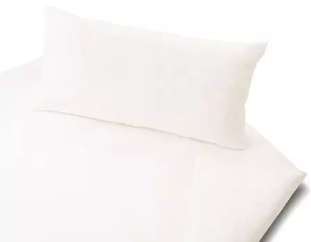 Комплект постельного белья Cotonea из органического сатина Classic цвет белый-003 размер 135х200+80х80 см