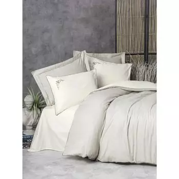 Комплект постельного белья Cotton Box Elite Satin Teresa Beige
