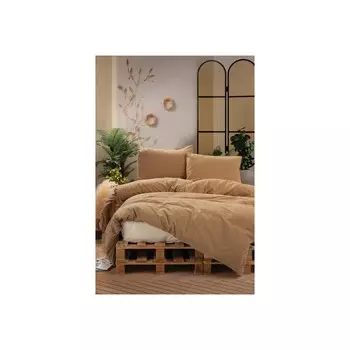 Комплект постельного белья Cotton Box Neat бежево-кремового цвета