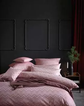 Комплект постельного белья Curt Bauer парчовый дамасский дизайн 9032 TILDA цвет рубин-0234 размер 135х200+80х80 см