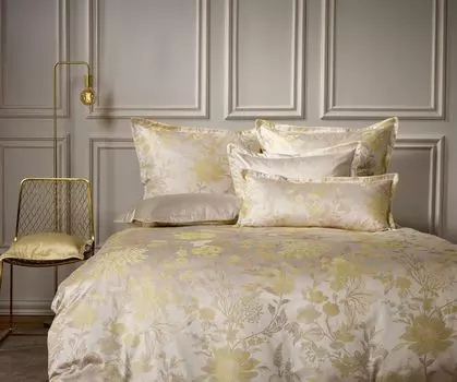 Комплект постельного белья Curt Bauer Mako парчовый дамасский дизайн 9031 JOHANNE цвет Summerside-0243 размер 135х200+80х80 см