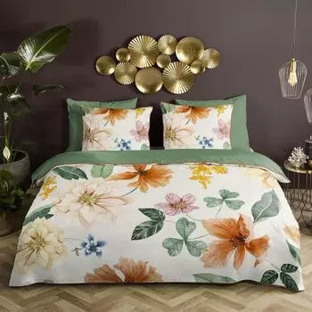 Комплект постельного белья Descanso АННАБЕЛЬ 240х200/220 см кремовый белый