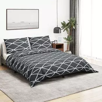 Комплект постельного белья Design Furniture Серый, 225x220 см, Хлопок - Новинка 2024 года Vidaxl