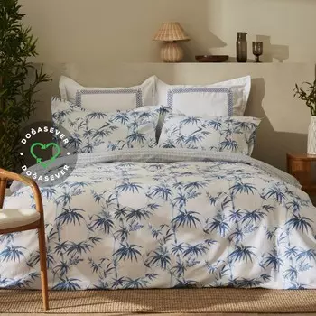 Комплект постельного белья Двойной бамбуковый пододеяльник Karaca Home Grove, цвет индиго