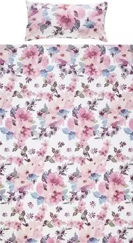 Комплект постельного белья Erwin Mller 154440 2-teilig, 155x1x200 см цвет mauve-wei-grn-petrol