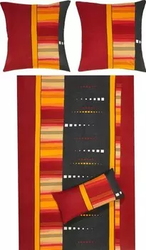 Комплект постельного белья Erwin Mller 203130 2-teilig, 135x1x220 см цвет rot-gelb-anthrazit